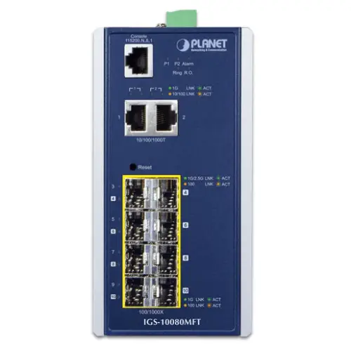 Planet IGS-10080MFT - Switch Gigabit Ethernet manageable 1