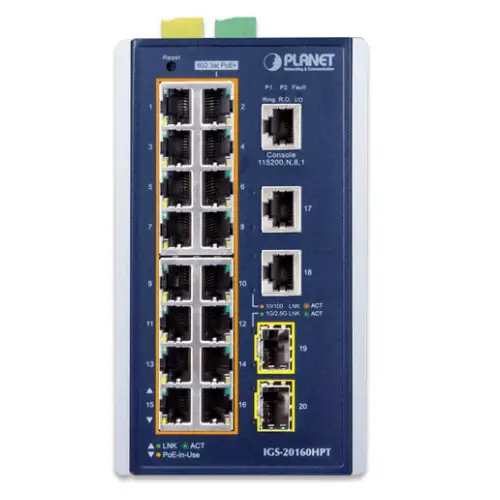 Planet IGS-20160HPT - Switch PoE manageable 1