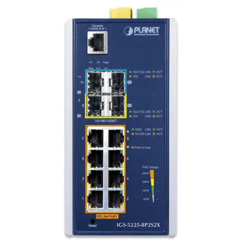 Planet IGS-5225-8P2S2X - Switch Ethernet PoE manageable 1